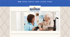 Desktop Screenshot of maximumhomehealth.com