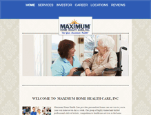 Tablet Screenshot of maximumhomehealth.com